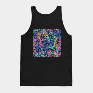 Color Floral in Blue Tank Top